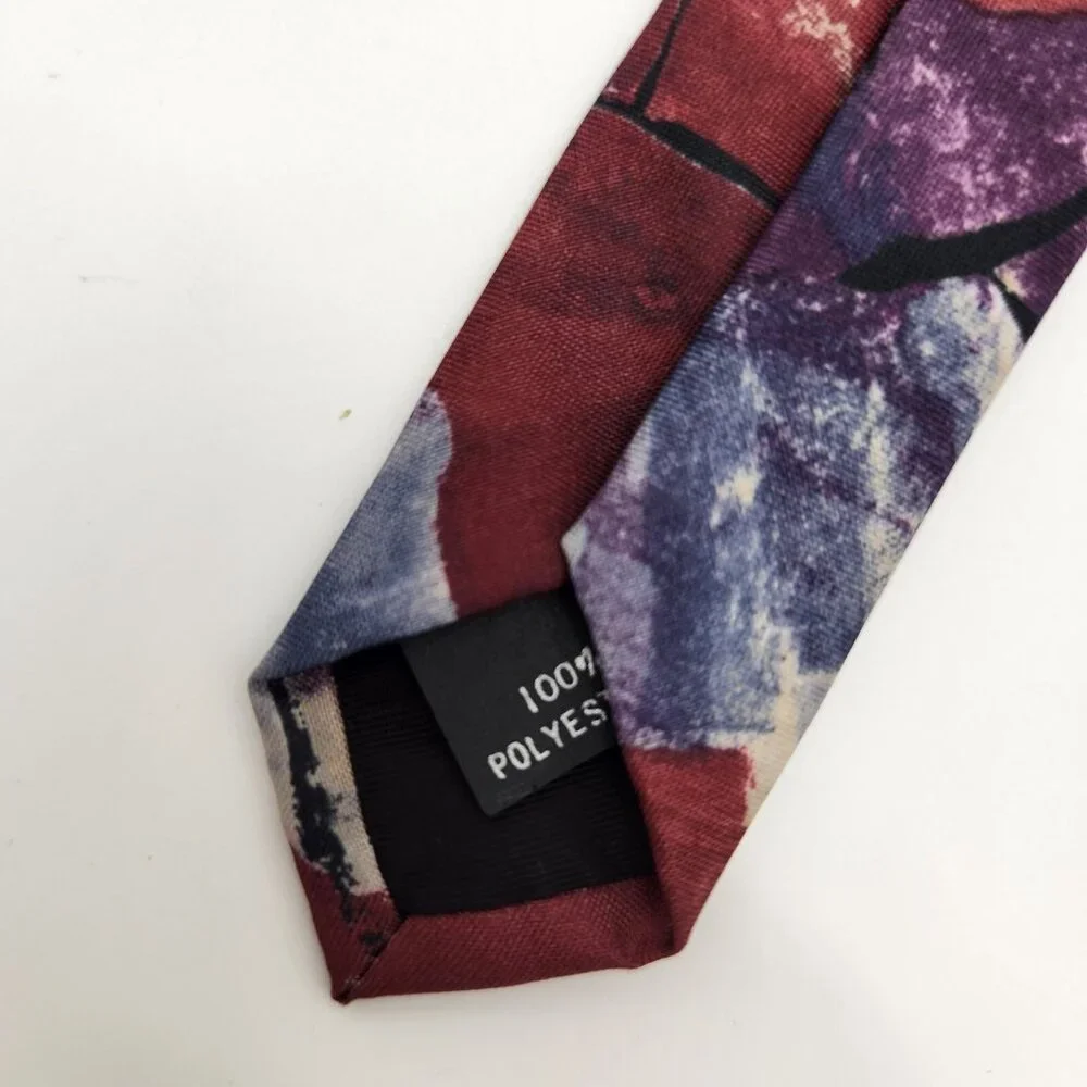 VINTAGE ESSEX ROW Mens‎ Tie Necktie Abstract Art Multicolor Pattern Made in USA